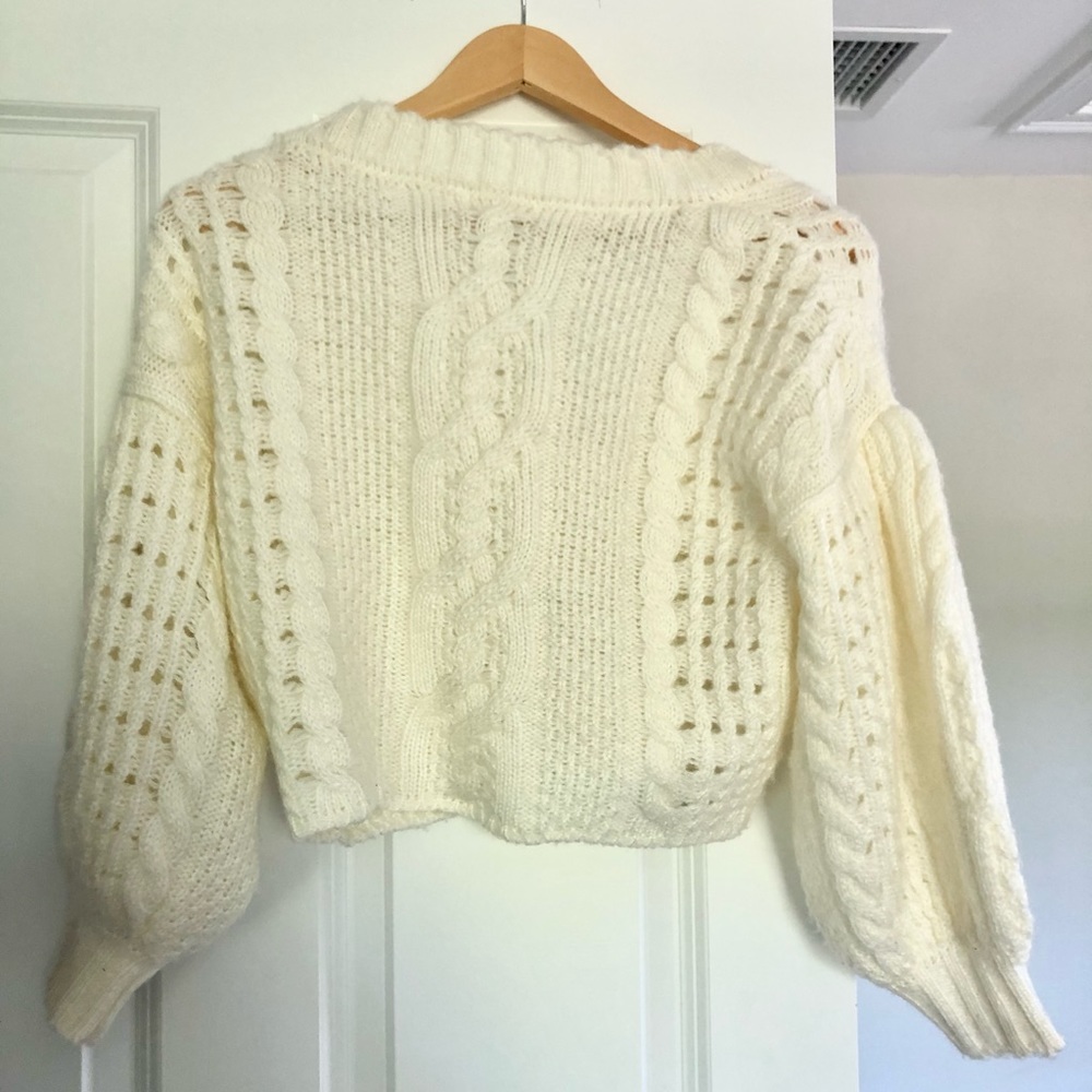 For Love and Lemons Mollie Cropped Sweater - Picture 2 of 6